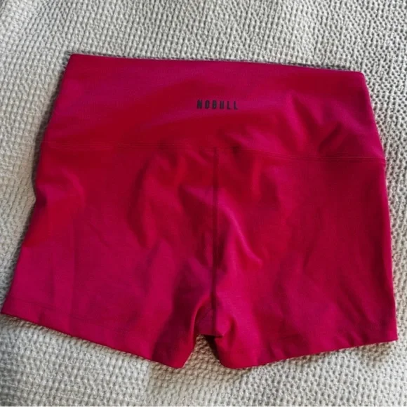 NOBULL Women's Bright Pink Athletic Shorts - Picture 2 of 4